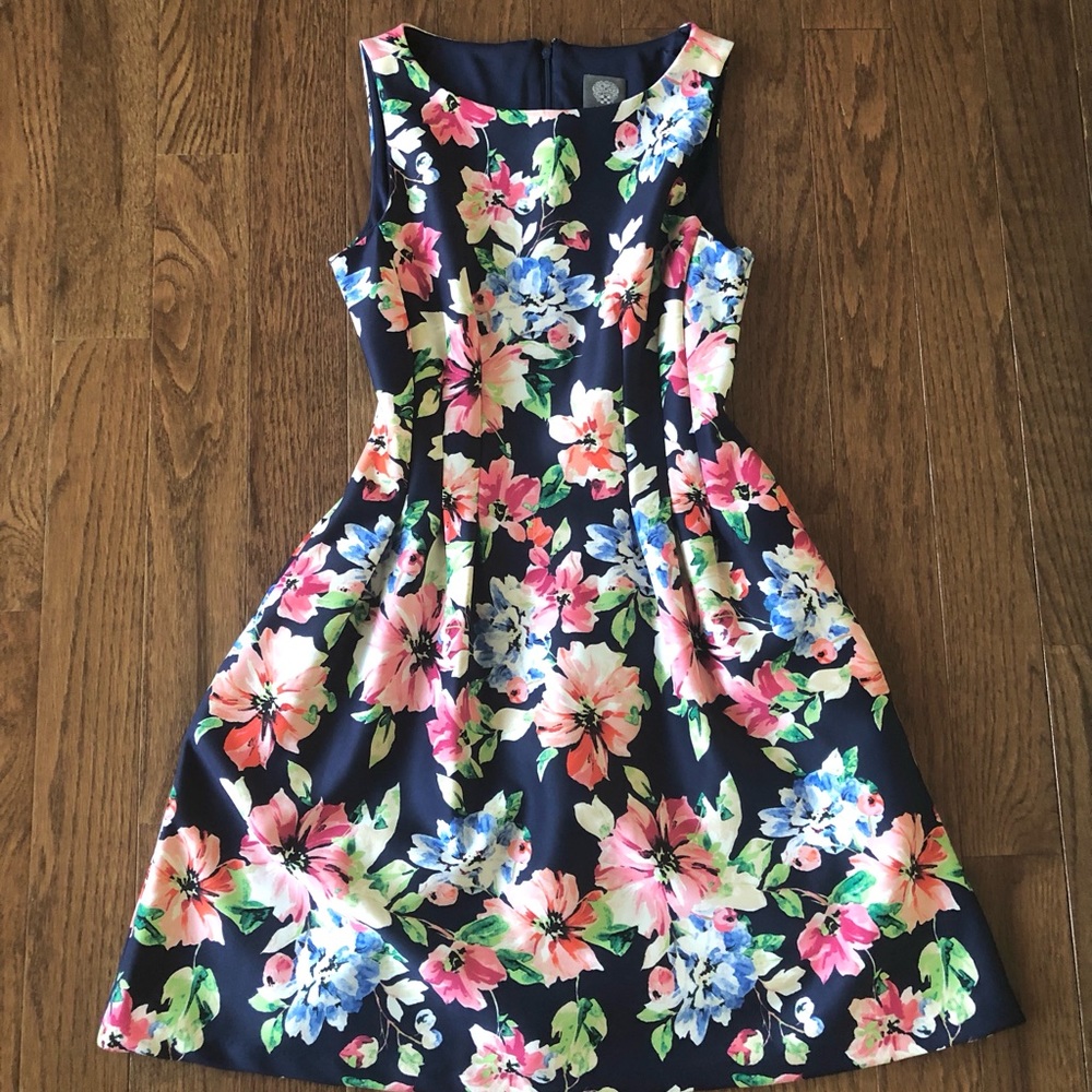 Vince Camuto Women’s Floral Sleeveless Dress, Size 4, Fit & Flare